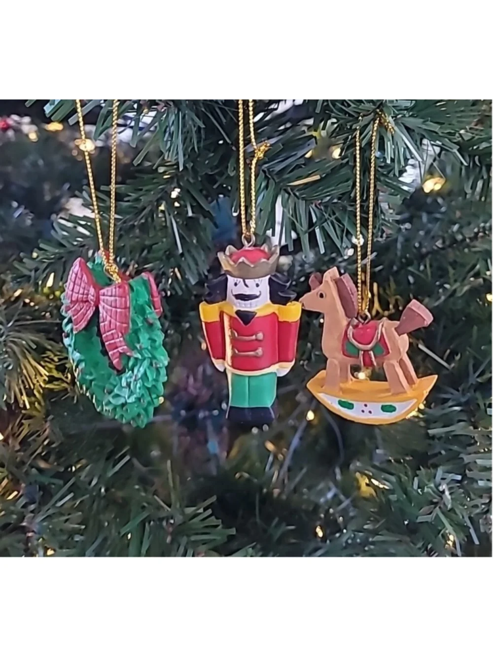 Avon Nostalgic Ornaments Pouch 3 pcs Christmas Tree Ornaments set